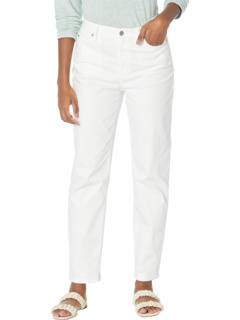 Белые зауженные джинсы во всю длину Petite с высокой талией Eileen Fisher