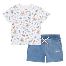 Комплект из футболки и шорт для мальчиков Levi's® Surfing Doodle Levi's®