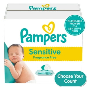 Pampers Baby Wipes Sensitive Perfume Free 8X Refill Packs (Tub Not Included) 576 Count Pampers