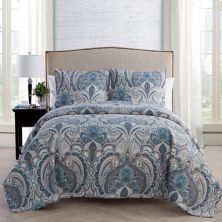 VCNY Home Lawrence 3-Piece Pinsonic Damask Quilt Set VCNY HOME