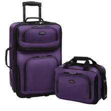 Расширяемый набор чемоданов на колесиках с мягким бортом из 2 предметов US Traveler RIO US Traveler