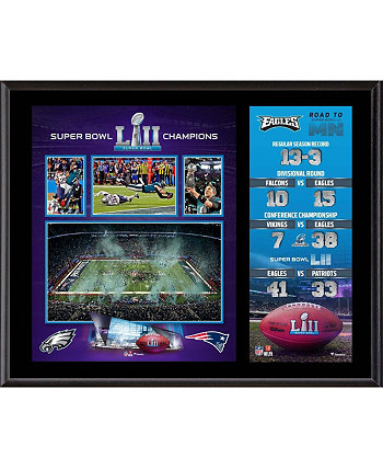 Сублимированная табличка с чемпионами Суперкубка LII «Филадельфия Иглз» размером 12 x 15 дюймов Fanatics Authentic