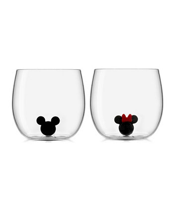 Стакан для питья Mickey Minnie Icon, набор из 2 шт. JoyJolt