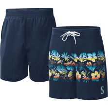 Men's G-III Sports by Carl Banks  Navy Seattle Mariners Breeze Volley Swim Shorts In The Style