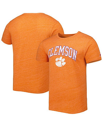 Мужская футболка Heather Orange Clemson Tigers 1965 Arch Victory Falls Tri-Blend League Collegiate Wear
