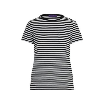Полосатая футболка с круглым вырезом и карманами Ralph Lauren Collection