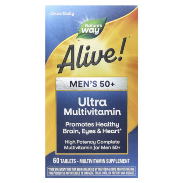 Alive! Мультивитамин для мужчин 50+ Ультра - 60 таблеток - Nature's Way Nature's Way