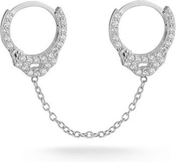 Серьги-каффы Pave CZ с наручниками Glaze Jewelry