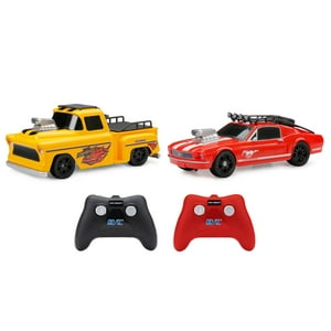 New Bright (1:16) Remote Control Road Rally Battery Truck/Car Chevy Vs Mustang Race Set 1626UTP Child New Bright