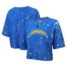 Женская Футболка Majestic Threads Los Angeles Chargers Bleach Splatter Majestic