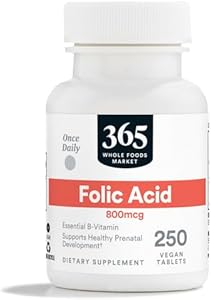 365 by Whole Foods Market, Folic Acid 800MCG, 250 Tablets 365 by Whole Foods Market