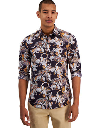 Мужская рубашка Samuel Slim-Fit с цветочным принтом и леопардовым принтом на пуговицах Paisley & Gray