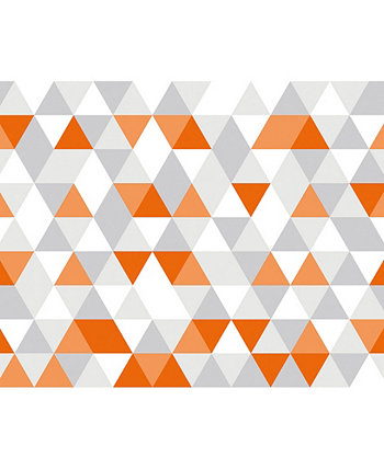 Ярко-оранжевые геометрические фотообои Ohpopsi