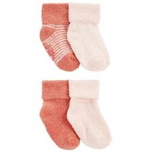 Четыре пары складных носков из синели Carter для маленьких девочек Carter's