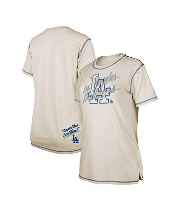 Женская белая футболка Los Angeles Dodgers Team Split New Era