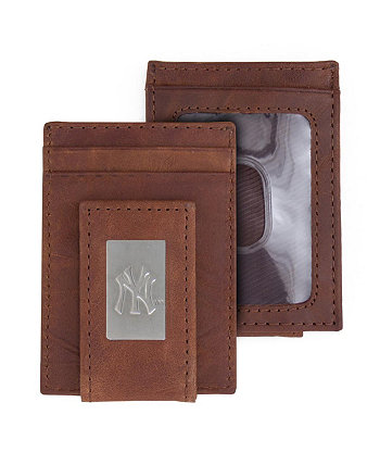 Men's New York Yankees Leather Front Pocket Wallet Eagles Wings