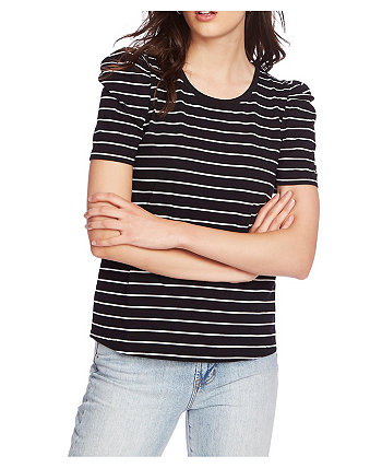 Женская футболка с короткими рукавами в классическую полоску и пышными рукавами COURT & ROWE
