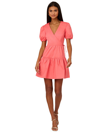 Women's Faux-Wrap Tiered Dress Adrianna by Adrianna Papell
