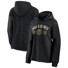 Женский пуловер с капюшоном Fanatics черного цвета с логотипом Vegas Golden Knights Perfect Play реглан Unbranded