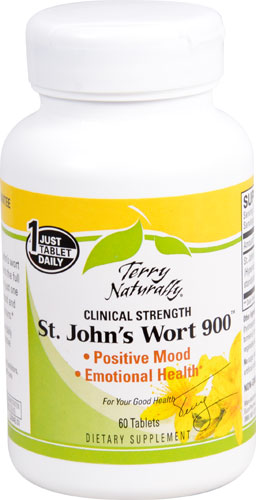 Terry Naturally Clinical Strength St. John's Wort 900™ — 60 таблеток Terry Naturally