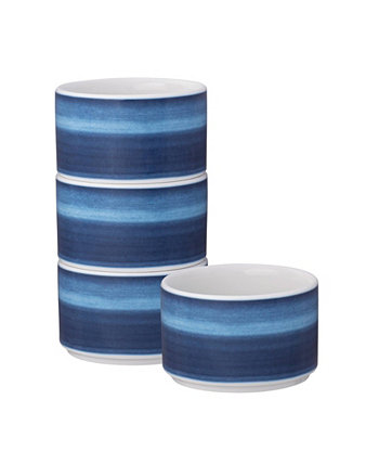 Мини-пиалы ColorStax Ombre, 4 шт., 9 унций, фарфор, диаметр 9.5 см Noritake