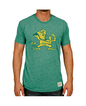 Мужская зеленая футболка Notre Dame Fighting Irish Tri-Blend в винтажном стиле Original Retro Brand