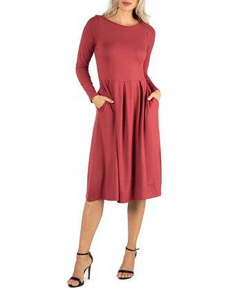 Женское платье средней длины и расклешенное платье 24Seven Comfort