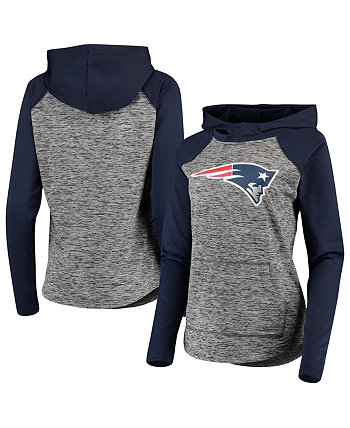 Женский пуловер с капюшоном, серый, темно-синий, с капюшоном New England Patriots Championship Ring G-III