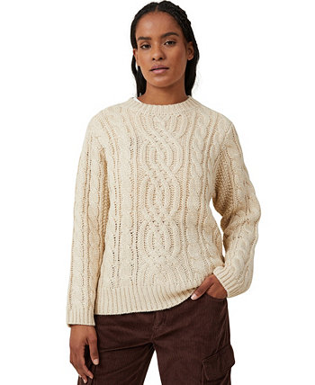 Женский свободный пуловер-свитер Heritage с косами COTTON ON
