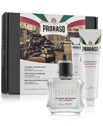2 шт. Классический набор крема для бритья и бальзама после бритья - Формула для чувствительной кожи Proraso