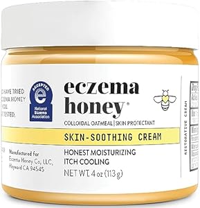 ECZEMA HONEY Original Skin-Soothing Cream (Крем) - Organic Hand & Body Eczema Relief - Natural Honey Lotion for Dry, Itchy, & Irritable Skin (4 Oz) Eczema Honey