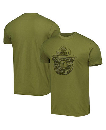 Зеленая мужская и женская футболка Smokey the Bear Brass Tacks American Needle