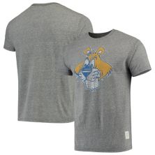 Мужская оригинальная серая футболка в стиле ретро с винтажным логотипом Pitt Panthers с трехкомпонентным логотипом Original Retro Brand