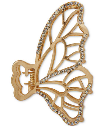 Золотистая заколка для волос бабочка с паве Lonna & lilly