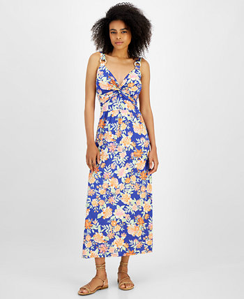 Women's Floral-Print Twist-Detail Maxi Dress JAMIE & LAYLA