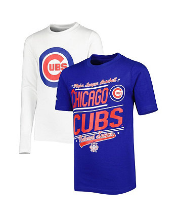Белый комбинированный комплект футболок Big Boys Royal с Chicago Cubs Stitches
