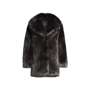 Пальто из искусственного меха Vintage Glam Donna Karan New York