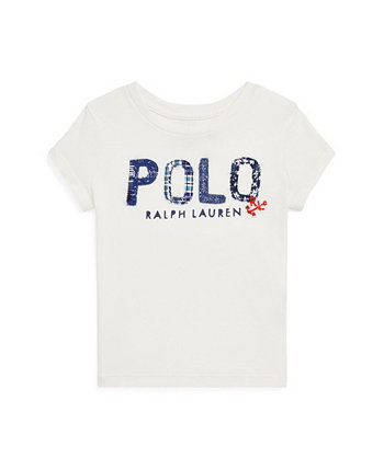 Футболка из джерси с логотипом для малышей и маленьких девочек Ralph Lauren