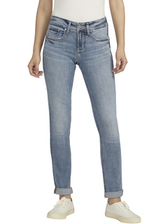 Узкие джинсы Girlfriend со средней посадкой L27137ECF241 Silver Jeans Co.