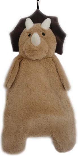 PetRageous Designs Wyatt 20-in Dino Stuffless Squeak & Crinkle Plush Dog Toy, Brown Petrageous Designs