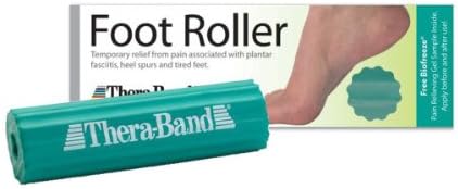 THERABAND Foot Roller for Foot Relief, Massage Ball Roller for Arch Discomfort, Plantar Fasciitis Treatment, Heel Spurs Reliever, Tired Feet, Best Foot Massager with Ridges for Self Myofascial Release TheraBand