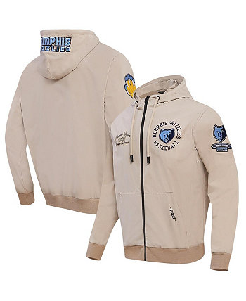 Men's Khaki Memphis Grizzlies Hybrid Full-Zip Hoodie Pro Standard