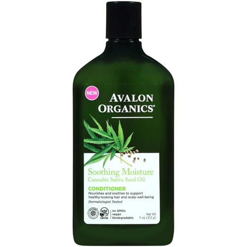 Avalon Organics Натуральный кондиционер, успокаивающее увлажнение, масло семян конопли Sativa -- 11 жидких унций Avalon Organics