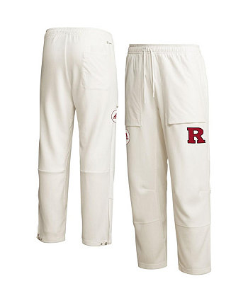 Мужские кремовые брюки Rutgers Scarlet Knights AEROREADY Adidas