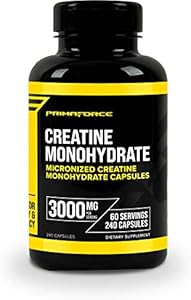 Primaforce Creatine Monohydrate Capsules (Капсулы) - 240 Capsules, 3,000mg per Serving (Порция), Gluten Free and Non-GMO Primaforce