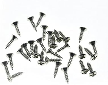 Dopro 30-Pack American #3 x 3/8" Stainless Steel Guitar/Bass Pickguard Screws Back Plate Screws Switch Plate Screws for GB Les Paul/SG/FLY V Black Dopro