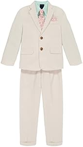 Nautica Boys' 4-Piece Suit Set with Dress Shirt, Tie, Jacket, and Pants Nautica