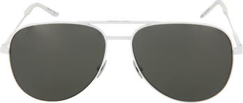 59mm Classic Aviator Sunglasses Saint Laurent