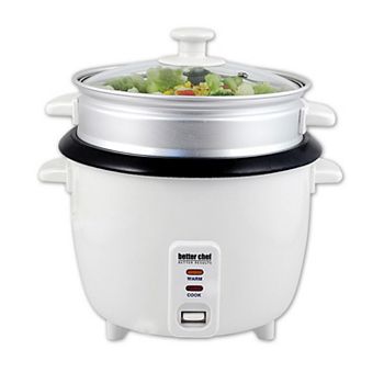 Better Chef 5 Cup Rice Cooker with Food Steamer Attachment Better Chef