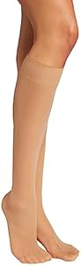 Wolford Individual 10 Denier Knee-Highs Transparent For Women Sheer With Exceptional Smooth Soft Stretchable Comfort Band. Wolford